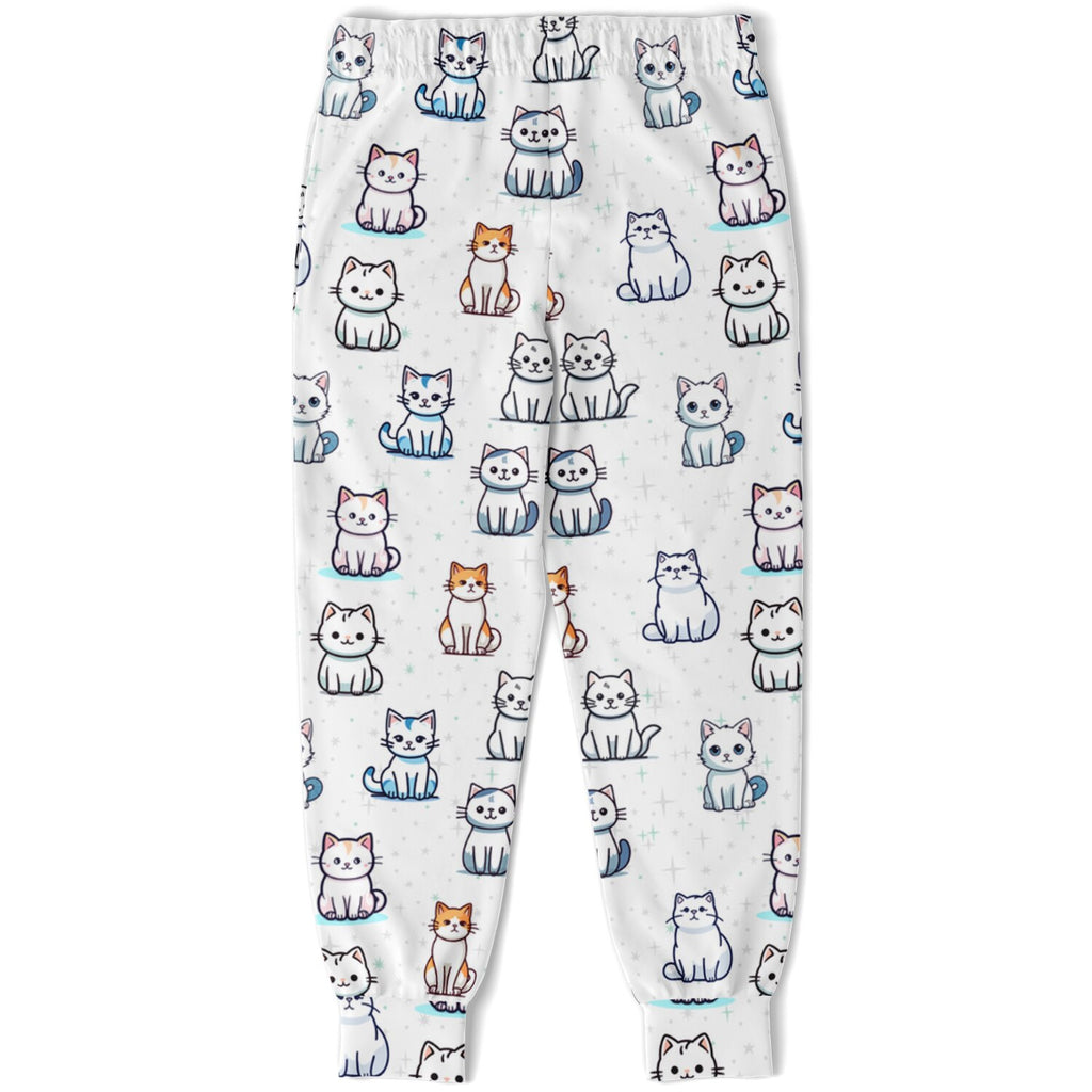 Girls Cat Pattern Jogger Pants