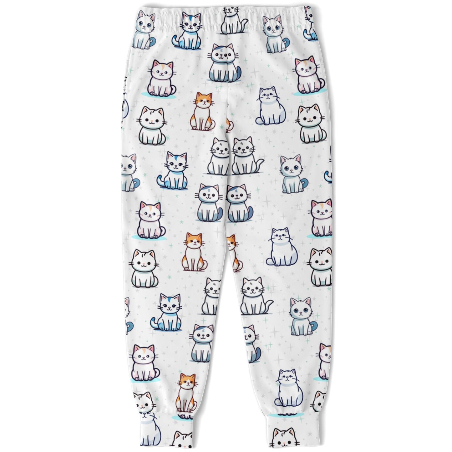 Girls Cat Pattern Jogger Pants