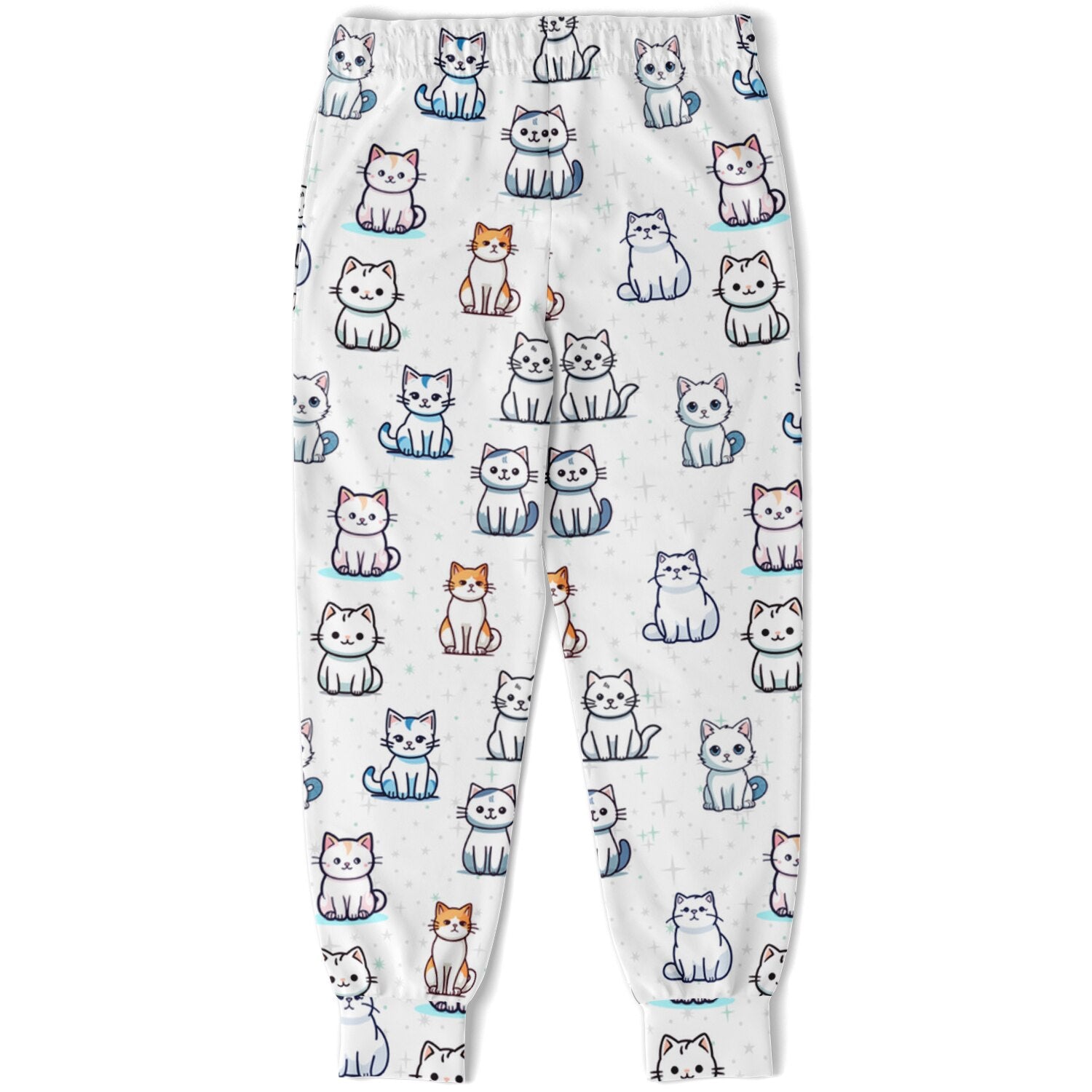 Girls Cat Pattern Jogger Pants