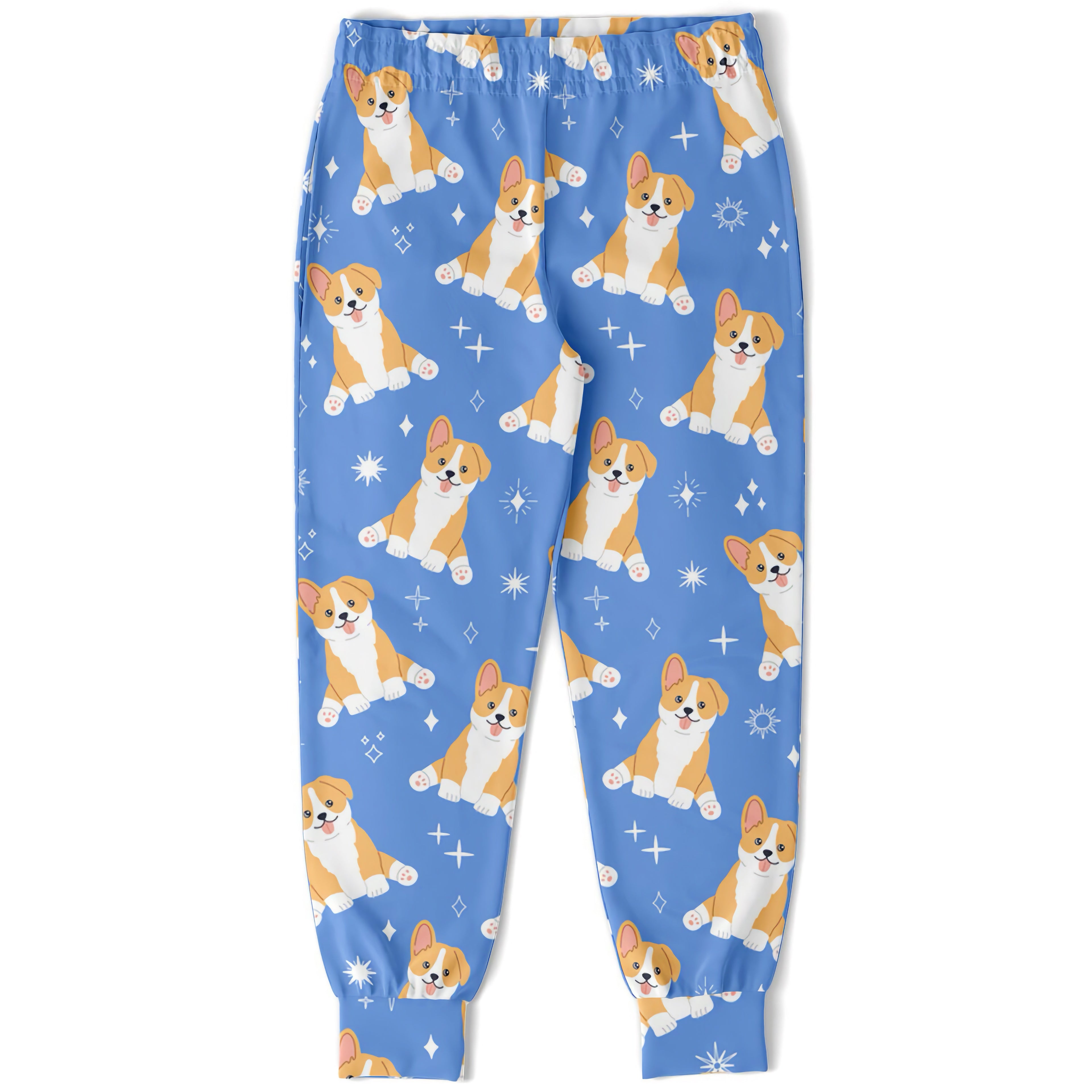 Kids Blue Corgi Dog Jogger Pants