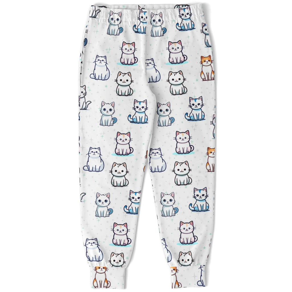 Girls Cat Pattern Jogger Pants