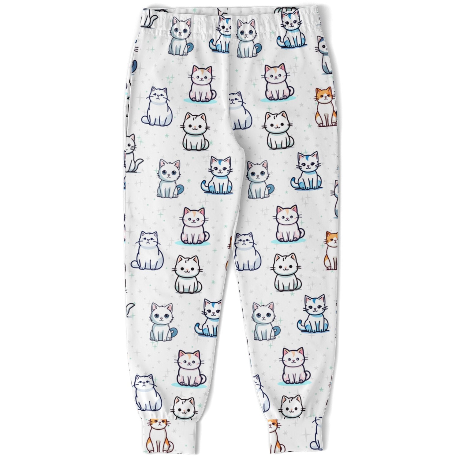 Girls Cat Pattern Jogger Pants