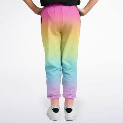 Girls Bright Rainbow Jogger Pants