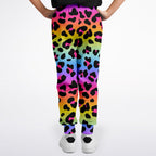 Girls Rainbow Cheetah Jogger Pants