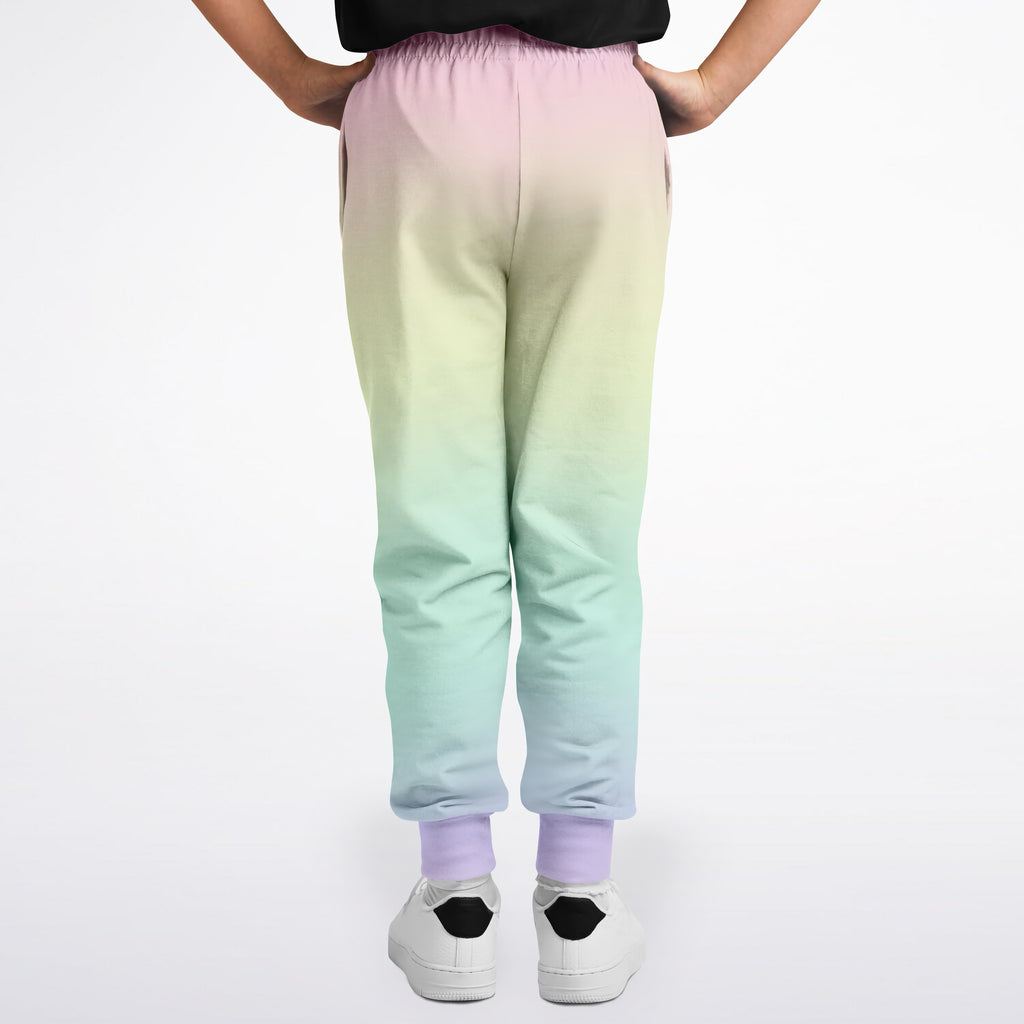 Girls Pastel Rainbow Jogger Pants