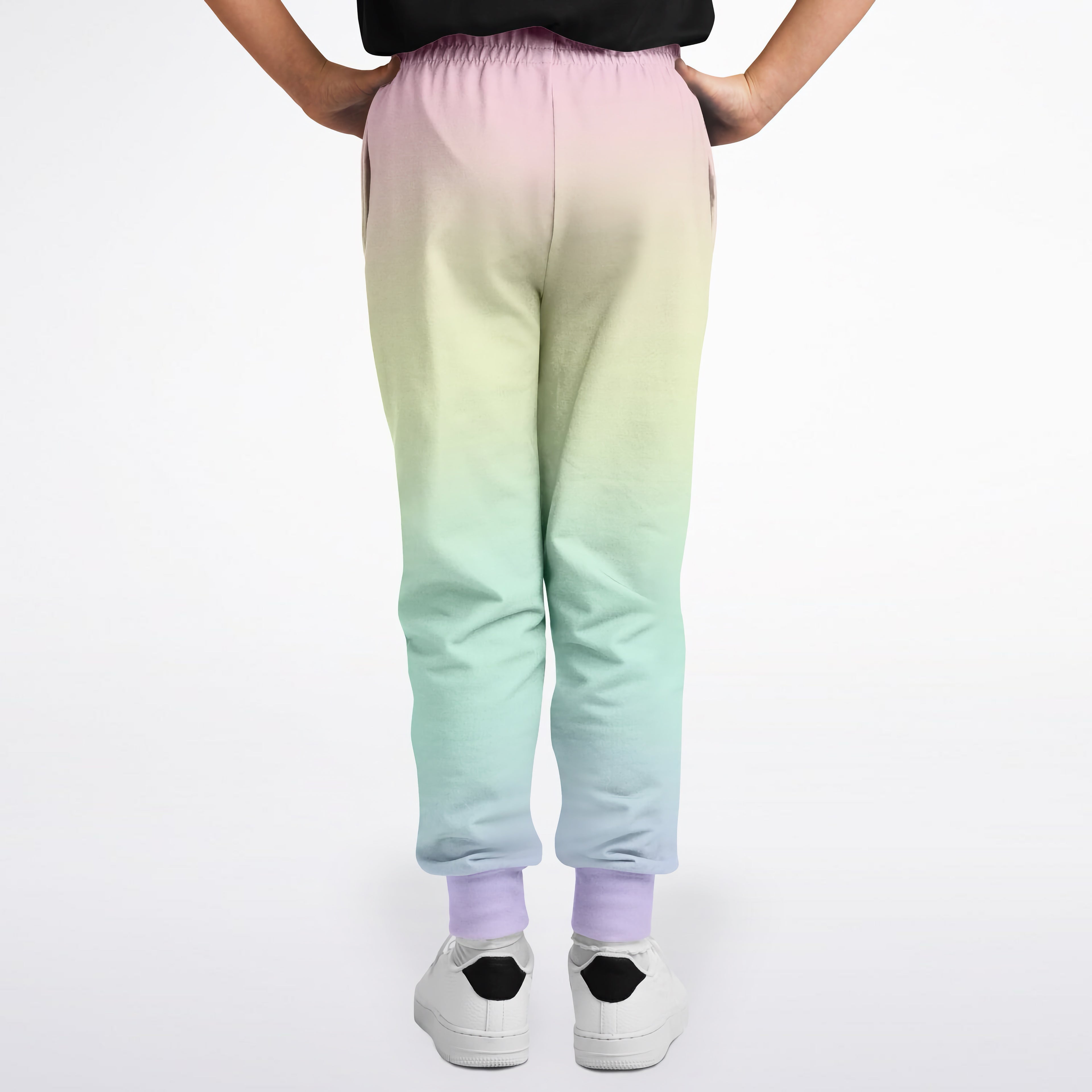 Girls Pastel Rainbow Jogger Pants