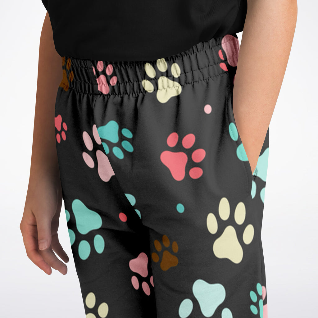 Kids Paw Print Jogger Pants