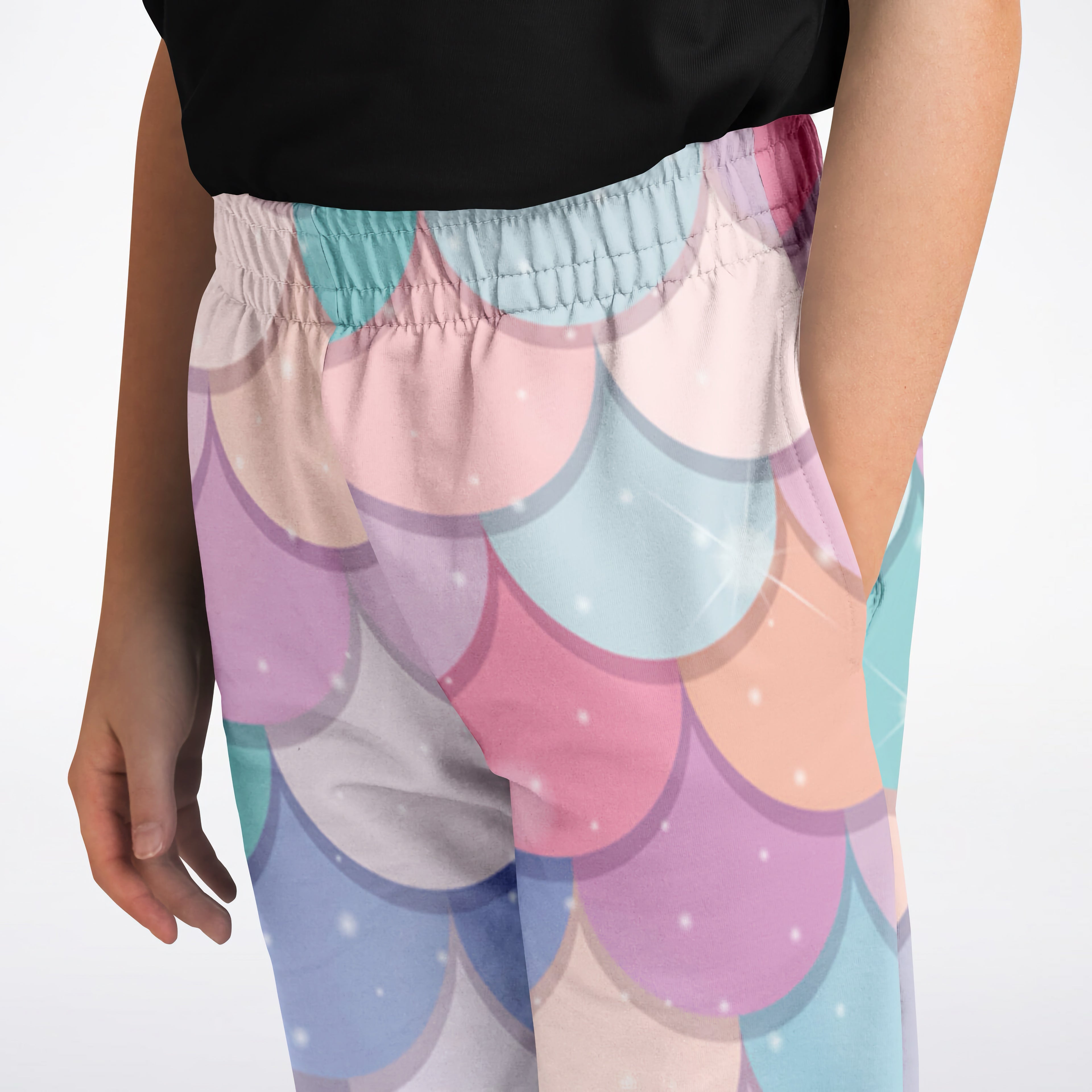 Girls Rainbow Mermaid Jogger Pants