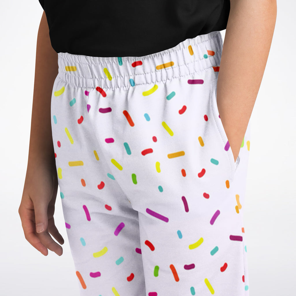 Girls Colorful Sprinkles Ice Cream Jogger Pants