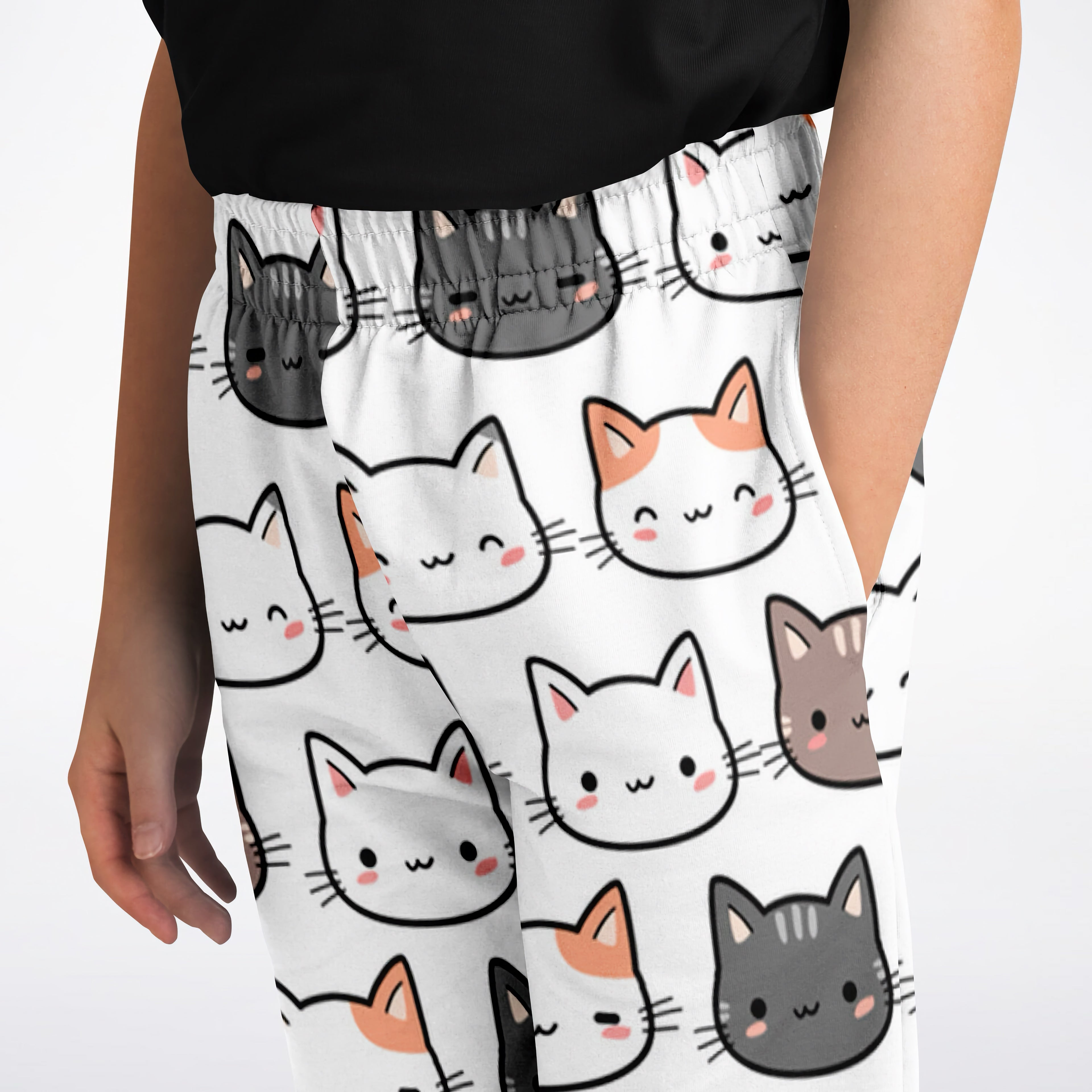 Girls Cat Jogger Pants
