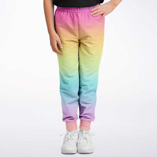 Girls Bright Rainbow Jogger Pants
