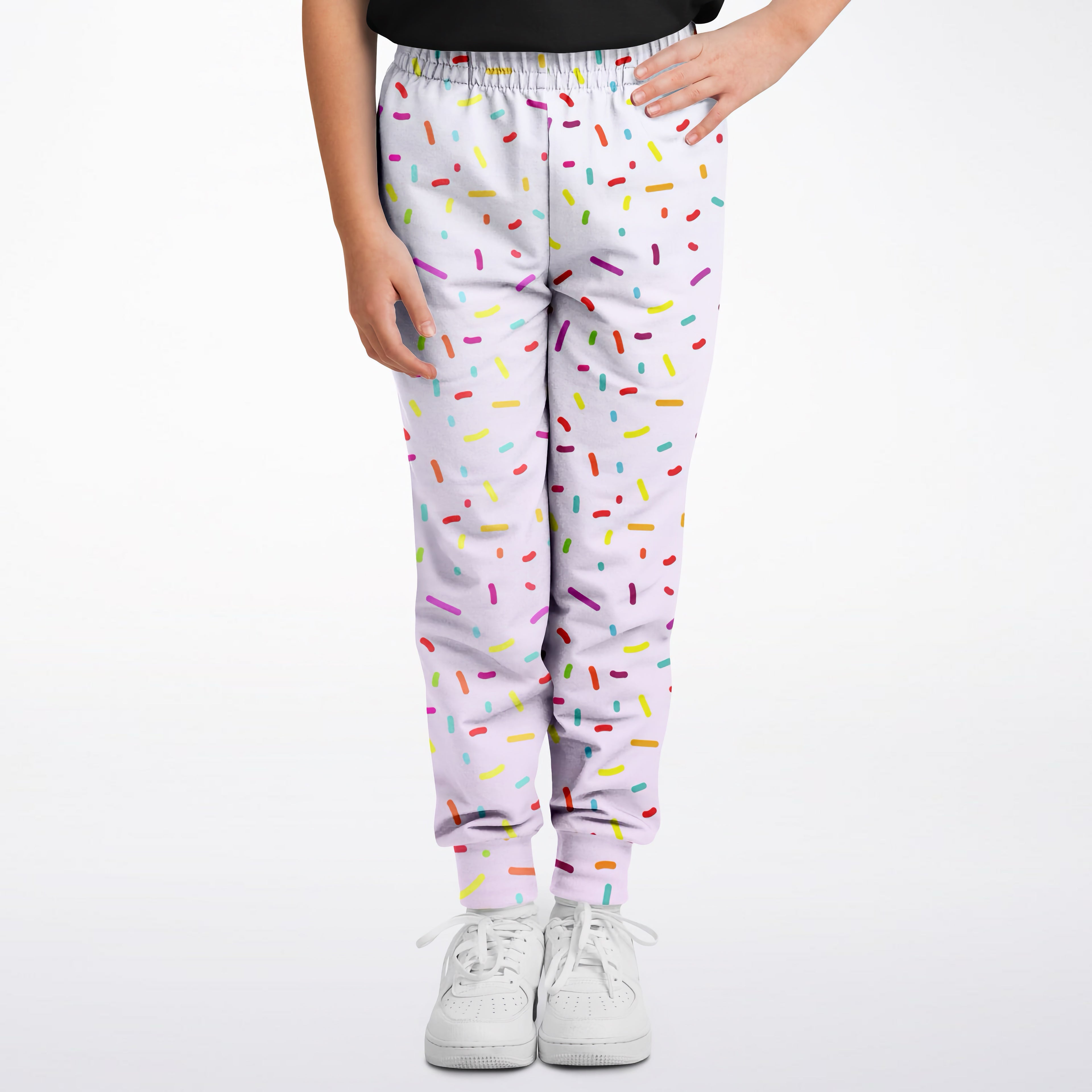Girls Colorful Sprinkles Ice Cream Jogger Pants