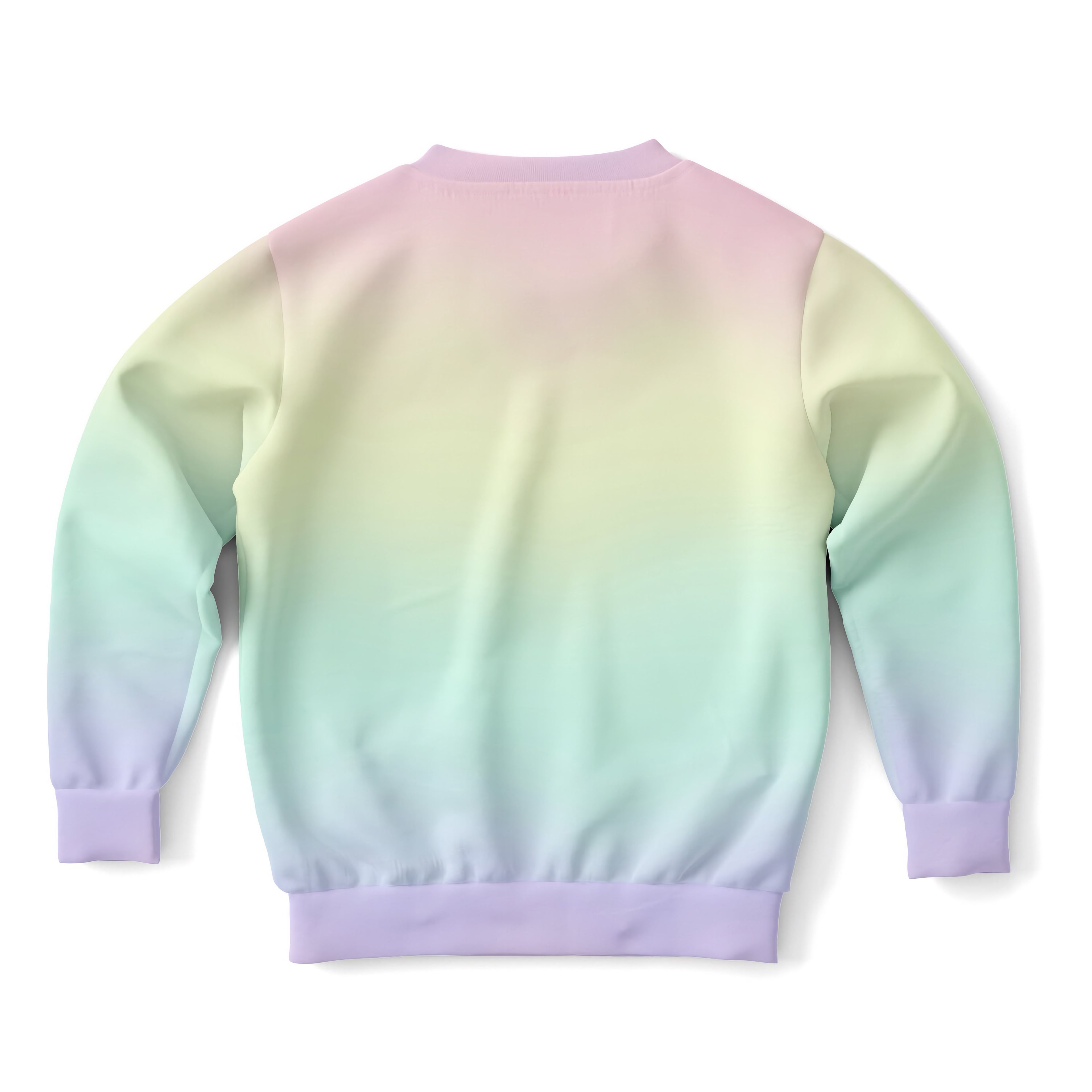 Girls Pastel Rainbow Sweatshirt – Cozy Cotton Fleece or Lightweight Sports Fabric