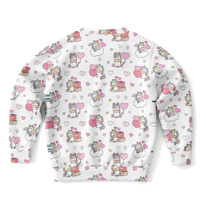 Girls Unicorn Birthday Sweatshirt – Cozy Cotton Fleece or Lightweight Sports Fabric