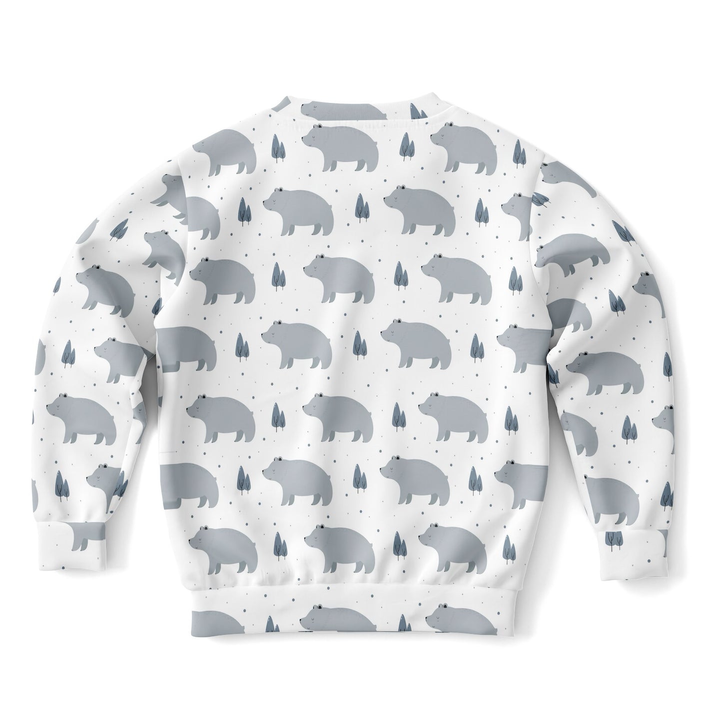 Kids Polar Bear Sweatshirt – Cozy Cotton Fleece or Lightweight Sports Fabric