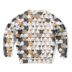 Girls Kawaii Cat Sweatshirt – Cozy Cotton Fleece or Lightweight Sports Fabric