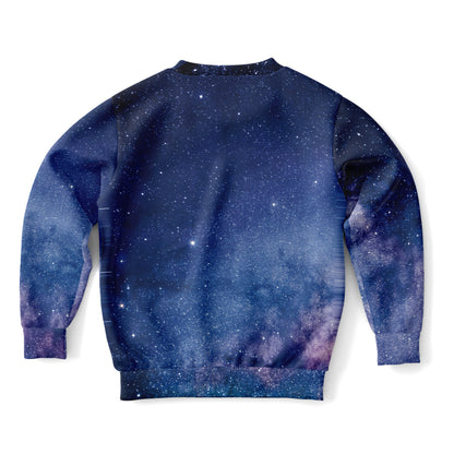 Kids Realistic Galaxy Sweatshirt – Cozy Cotton Fleece or Lightweight Sports Fabric