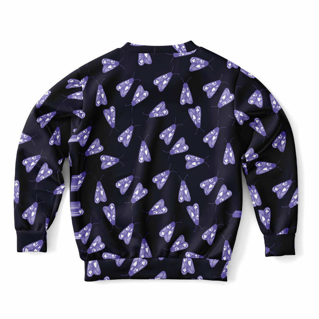 Kids Purple Floral Moth Sweatshirt – Ultra Soft & Stretchy, Cozy Fleece or Lightweight Sports Fabric Sweatshirt – Ultra Soft & Stretchy, Cozy Fleece or Lightweight Sports Fabric