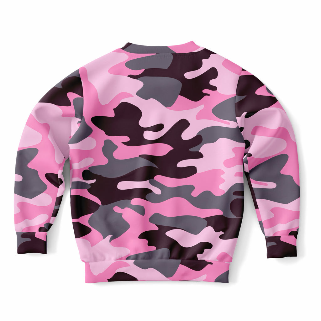 Girls Pink Camouflage Sweatshirt – Ultra Soft & Stretchy, Cozy Fleece or Lightweight Sports Fabric Sweatshirt – Ultra Soft & Stretchy, Cozy Fleece or Lightweight Sports Fabric