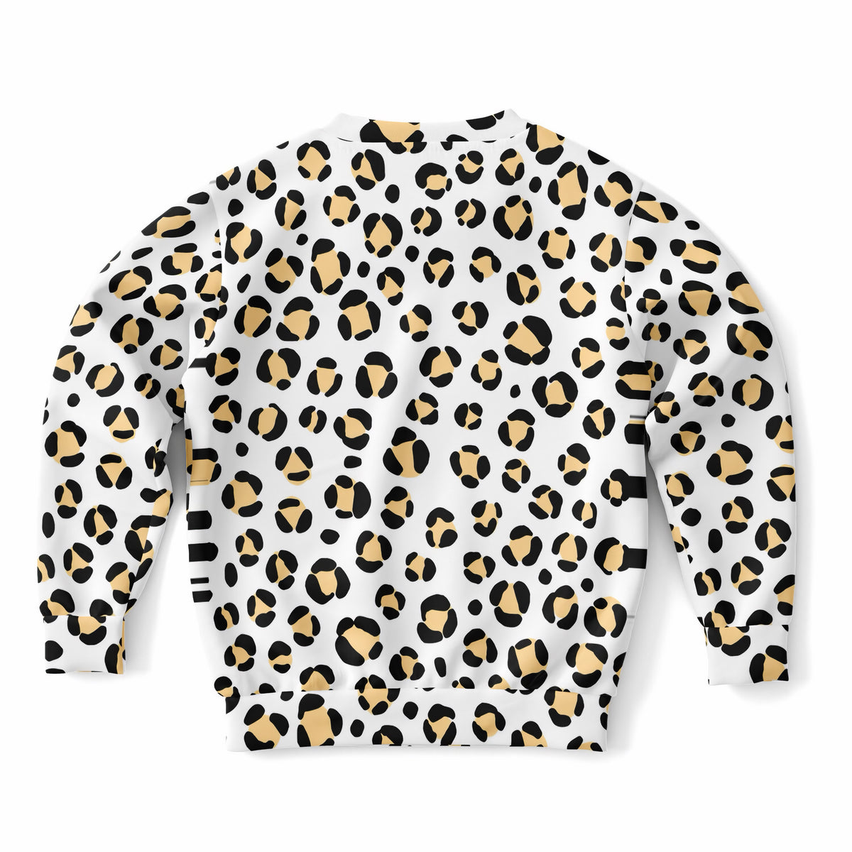 Kids Black & Tan Leopard Print Sweatshirt – Ultra Soft & Stretchy, Cozy Fleece or Lightweight Sports Fabric Sweatshirt – Ultra Soft & Stretchy, Cozy Fleece or Lightweight Sports Fabric