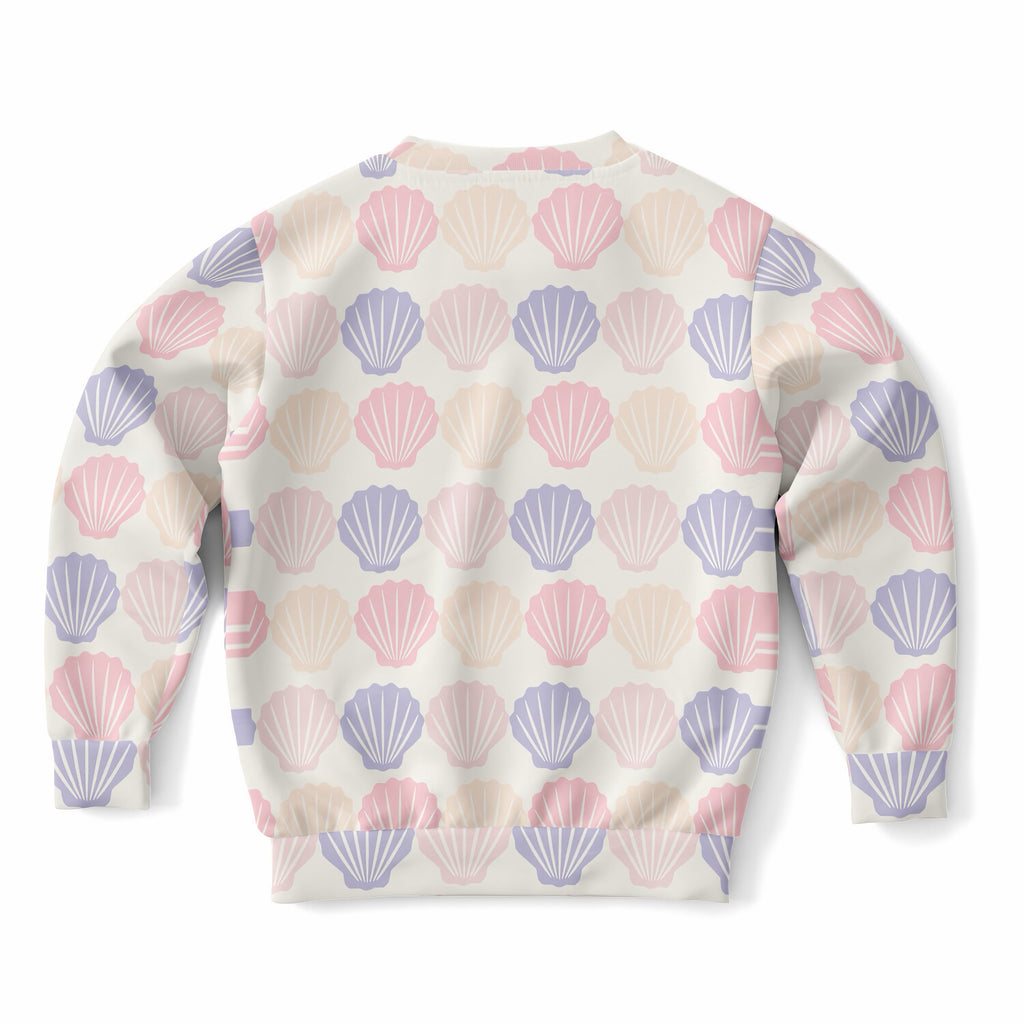 Girls Pastel Seashell Sweatshirt – Ultra Soft & Stretchy, Cozy Fleece or Lightweight Sports Fabric Sweatshirt – Ultra Soft & Stretchy, Cozy Fleece or Lightweight Sports Fabric