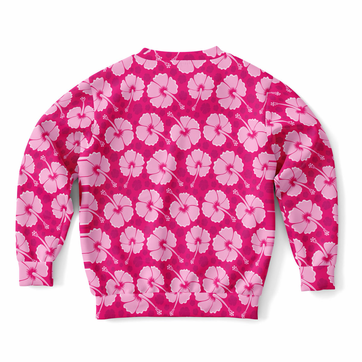 Girls Tropical Pink Hibiscus Sweatshirt – Ultra Soft & Stretchy, Cozy Fleece or Lightweight Sports Fabric Sweatshirt – Ultra Soft & Stretchy, Cozy Fleece or Lightweight Sports Fabric