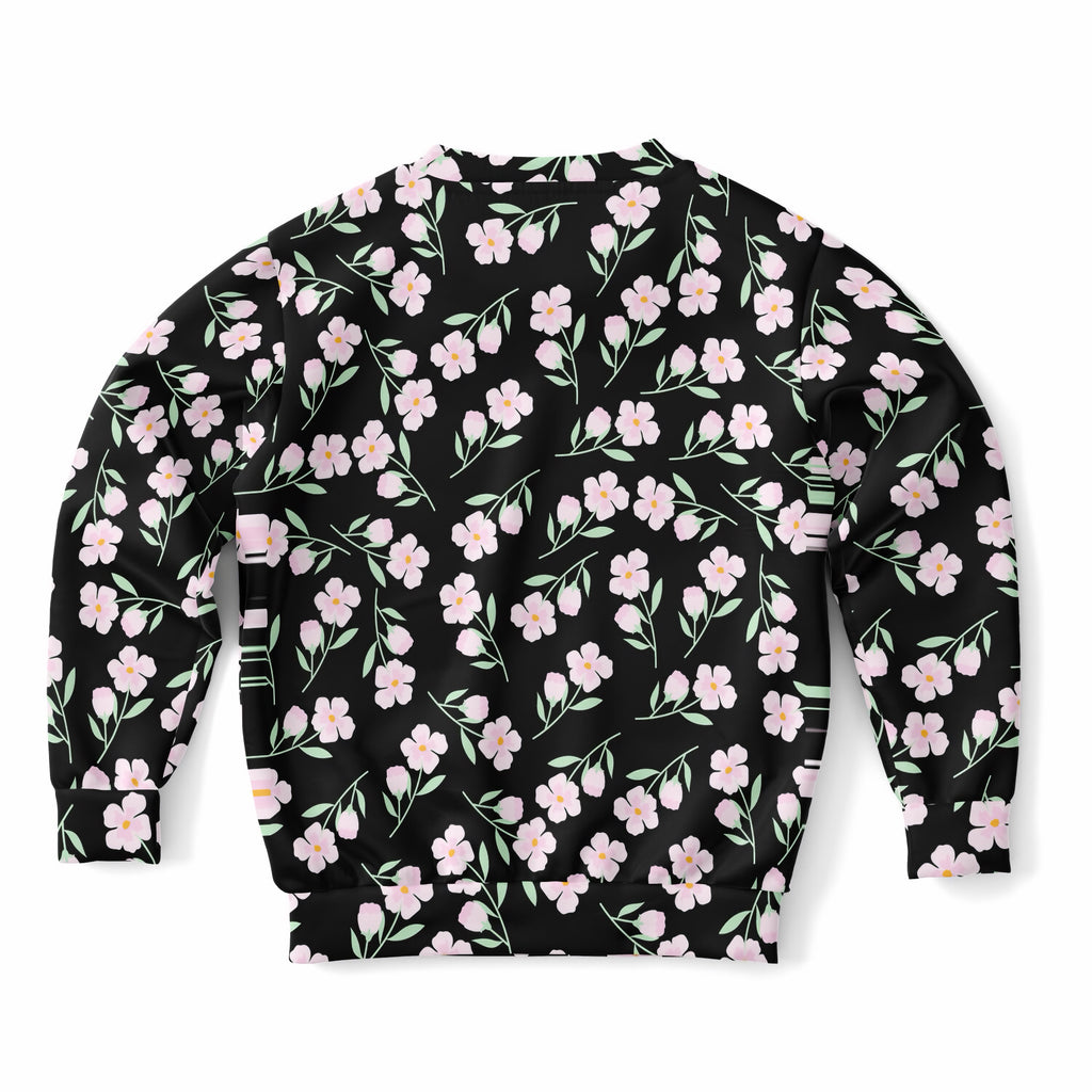Girls Blush Pink Floral Sweatshirt – Ultra Soft & Stretchy, Cozy Fleece or Lightweight Sports Fabric Sweatshirt – Ultra Soft & Stretchy, Cozy Fleece or Lightweight Sports Fabric