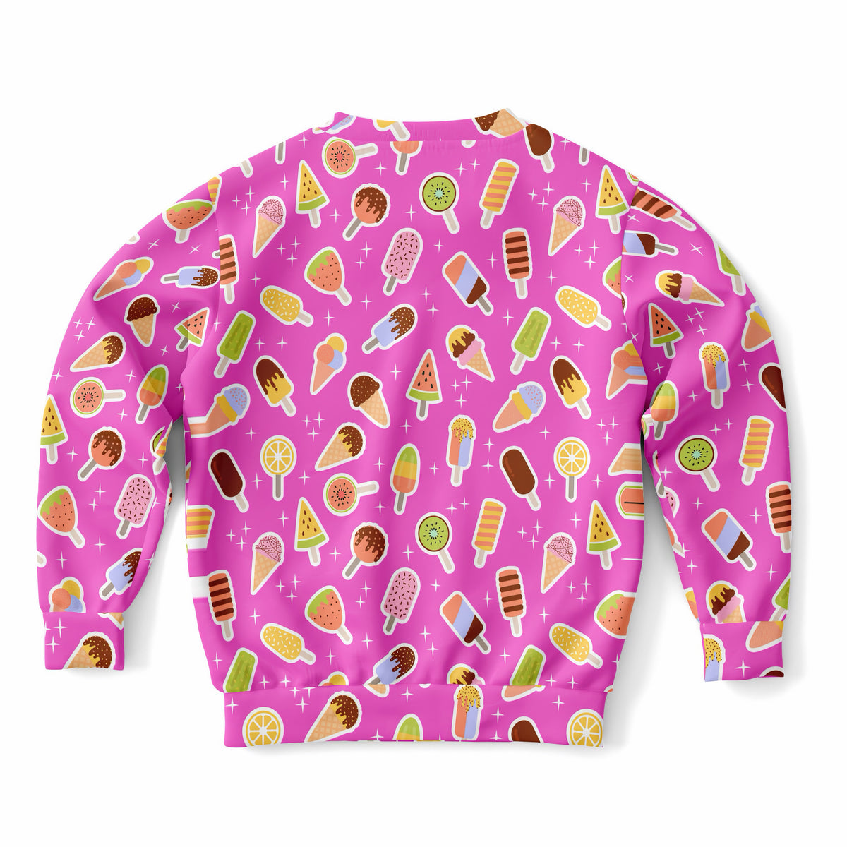 Kids Pink Ice Cream Sweatshirt – Ultra Soft & Stretchy, Cozy Fleece or Lightweight Sports Fabric Sweatshirt – Ultra Soft & Stretchy, Cozy Fleece or Lightweight Sports Fabric
