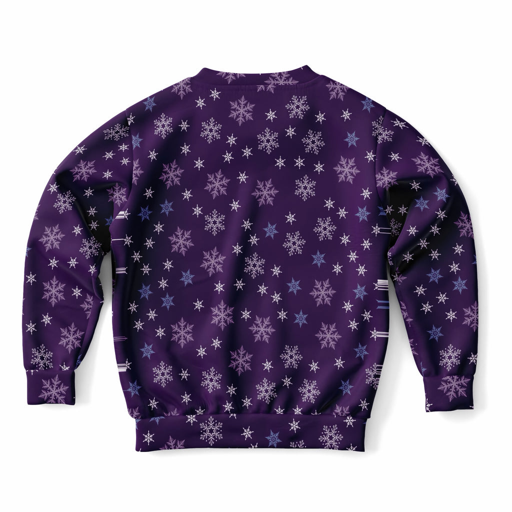 Kids Purple Snowflake Sweatshirt – Ultra Soft & Stretchy, Cozy Fleece or Lightweight Sports Fabric Sweatshirt – Ultra Soft & Stretchy, Cozy Fleece or Lightweight Sports Fabric