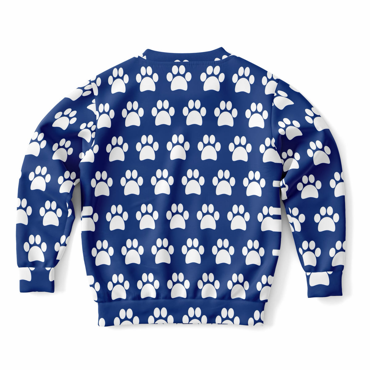 Kids Dark Blue Paw Print Sweatshirt – Ultra Soft & Stretchy, Cozy Fleece or Lightweight Sports Fabric Sweatshirt – Ultra Soft & Stretchy, Cozy Fleece or Lightweight Sports Fabric