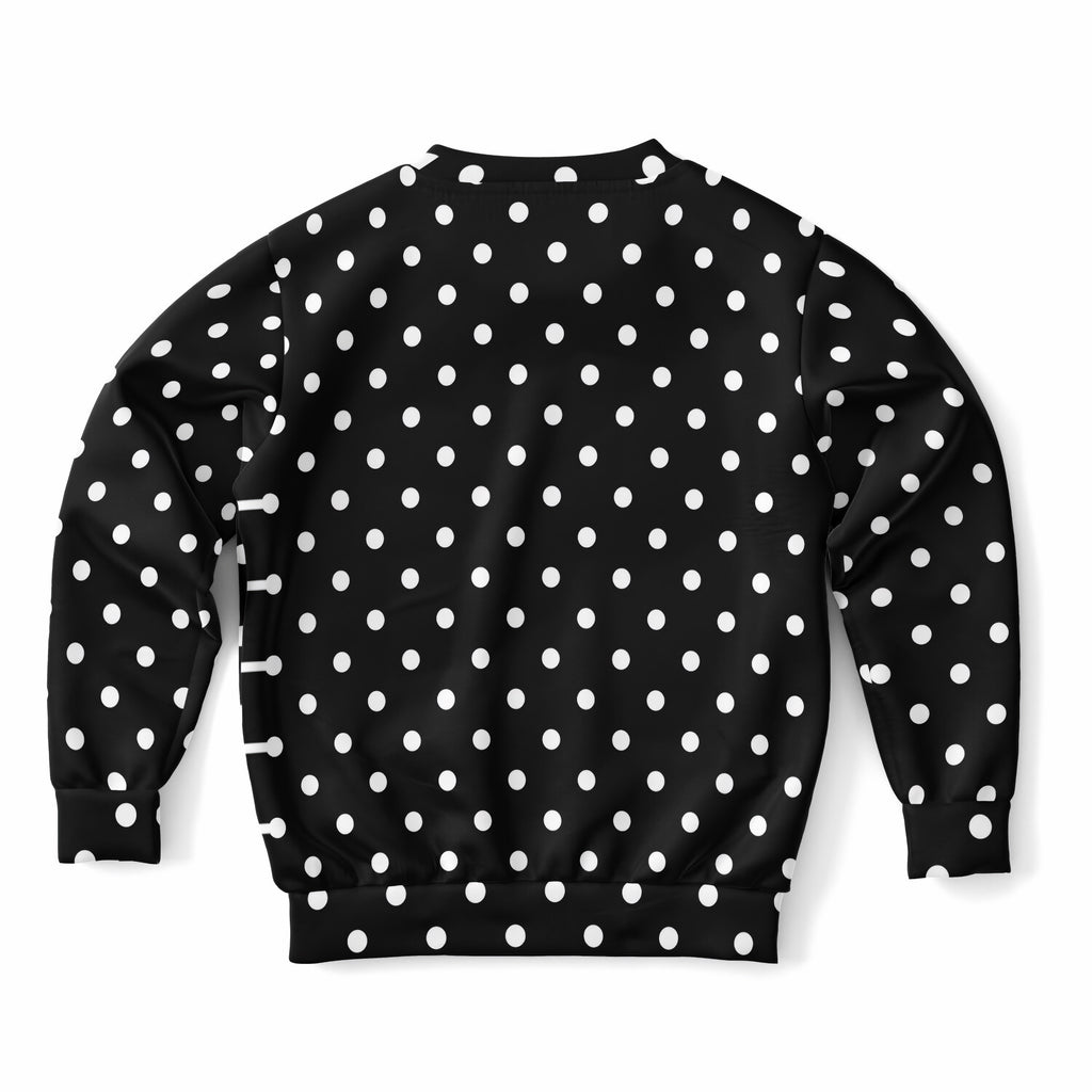 Kids Black Polka Dot Sweatshirt – Ultra Soft & Stretchy, Cozy Fleece or Lightweight Sports Fabric Sweatshirt – Ultra Soft & Stretchy, Cozy Fleece or Lightweight Sports Fabric