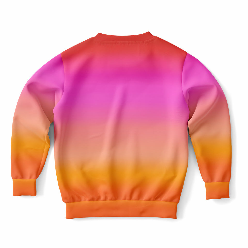 Kids Sunset Ombre Sweatshirt – Ultra Soft & Stretchy, Cozy Fleece or Lightweight Sports Fabric Sweatshirt – Ultra Soft & Stretchy, Cozy Fleece or Lightweight Sports Fabric