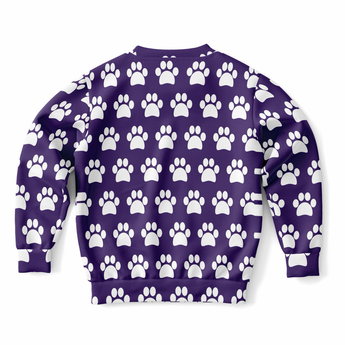 Kids Dark Purple Paw Print Sweatshirt – Ultra Soft & Stretchy, Cozy Fleece or Lightweight Sports Fabric Sweatshirt – Ultra Soft & Stretchy, Cozy Fleece or Lightweight Sports Fabric
