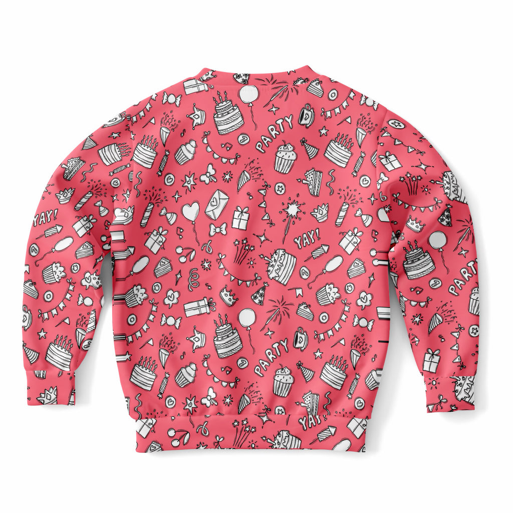 Girls Pink Birthday Sweatshirt – Ultra Soft & Stretchy, Cozy Fleece or Lightweight Sports Fabric Sweatshirt – Ultra Soft & Stretchy, Cozy Fleece or Lightweight Sports Fabric