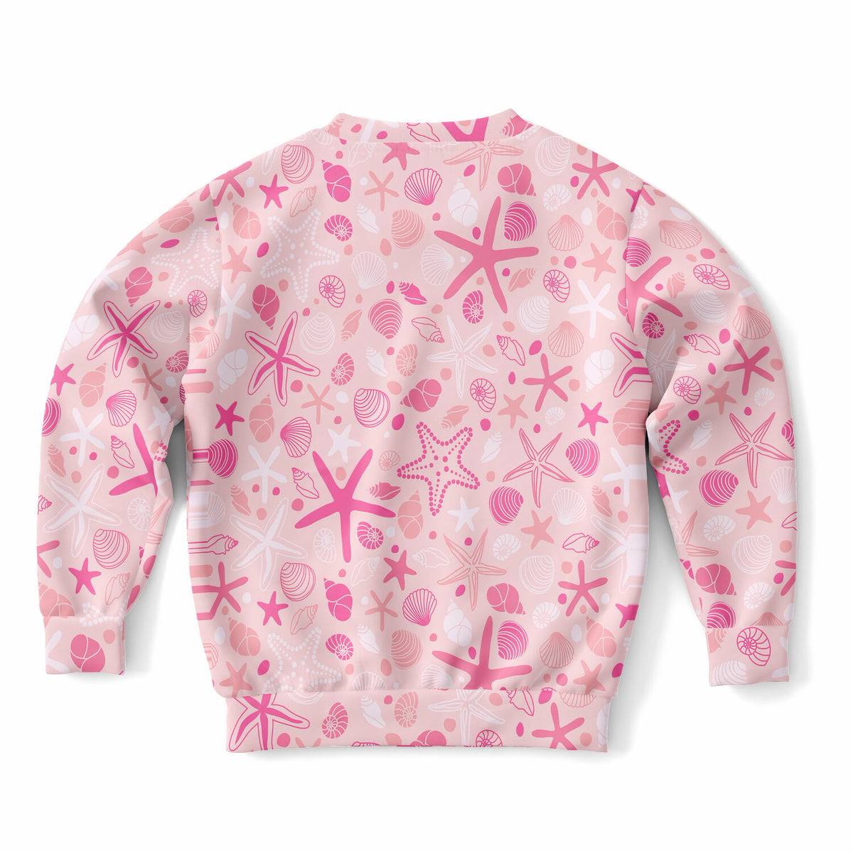 Girls Pink Starfish and Seashells Sweatshirt – Ultra Soft & Stretchy, Cozy Fleece or Lightweight Sports Fabric Sweatshirt – Ultra Soft & Stretchy, Cozy Fleece or Lightweight Sports Fabric