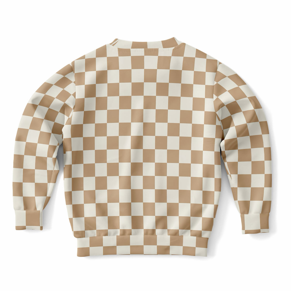 Kids Beige Checkered Sweatshirt – Ultra Soft & Stretchy, Cozy Fleece or Lightweight Sports Fabric Sweatshirt – Ultra Soft & Stretchy, Cozy Fleece or Lightweight Sports Fabric