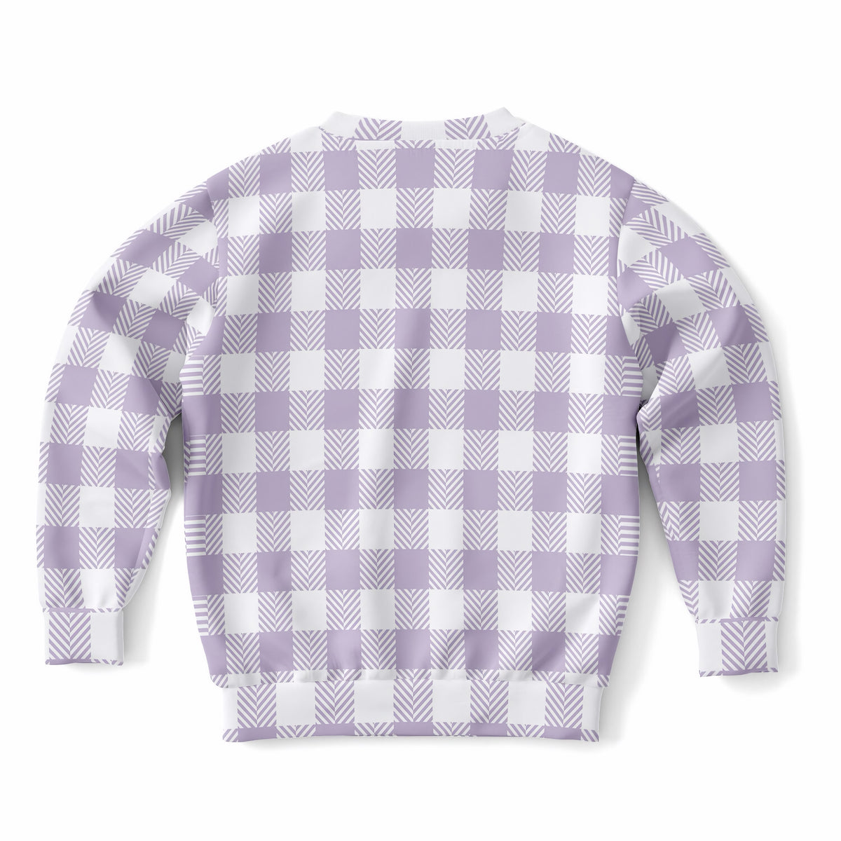 Girls Lavender Purple Gingham Sweatshirt – Ultra Soft & Stretchy, Cozy Fleece or Lightweight Sports Fabric Sweatshirt – Ultra Soft & Stretchy, Cozy Fleece or Lightweight Sports Fabric