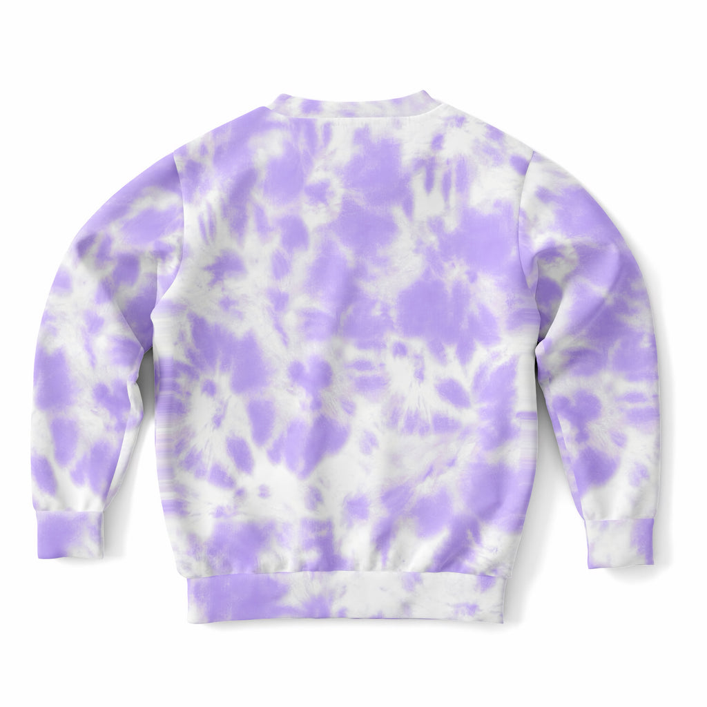 Kids Purple Tie Dye Sweatshirt – Ultra Soft & Stretchy, Cozy Fleece or Lightweight Sports Fabric Sweatshirt – Ultra Soft & Stretchy, Cozy Fleece or Lightweight Sports Fabric