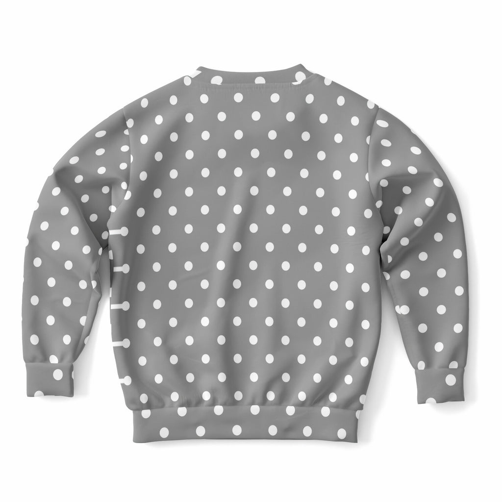 Kids Gray Polka Dot Sweatshirt – Ultra Soft & Stretchy, Cozy Fleece or Lightweight Sports Fabric Sweatshirt – Ultra Soft & Stretchy, Cozy Fleece or Lightweight Sports Fabric