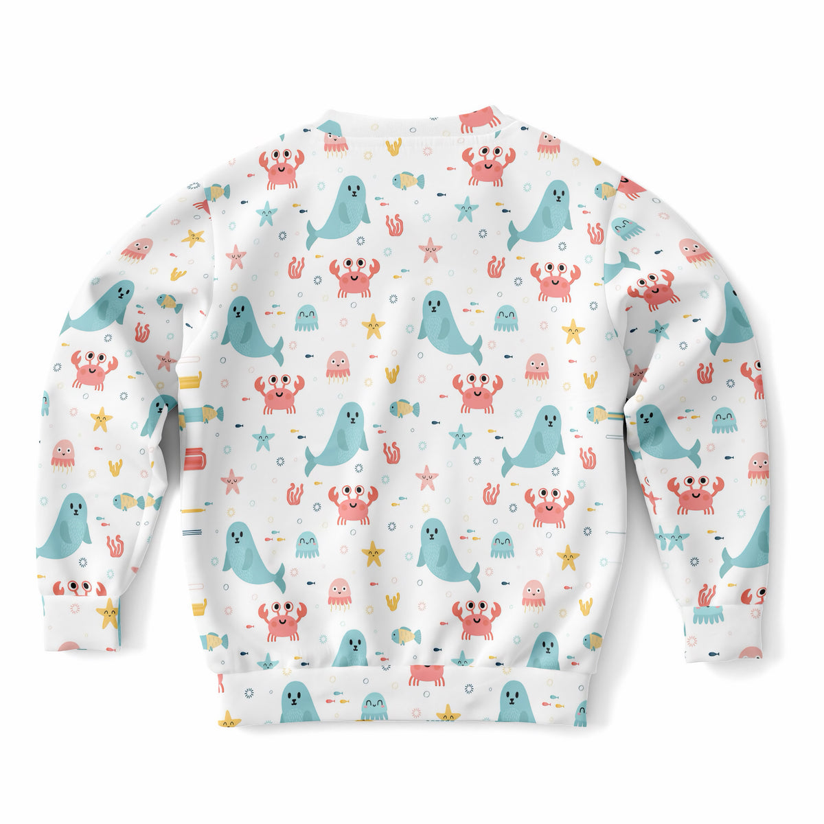 Kids Cute Ocean Animals Sweatshirt – Ultra Soft & Stretchy, Cozy Fleece or Lightweight Sports Fabric Sweatshirt – Ultra Soft & Stretchy, Cozy Fleece or Lightweight Sports Fabric