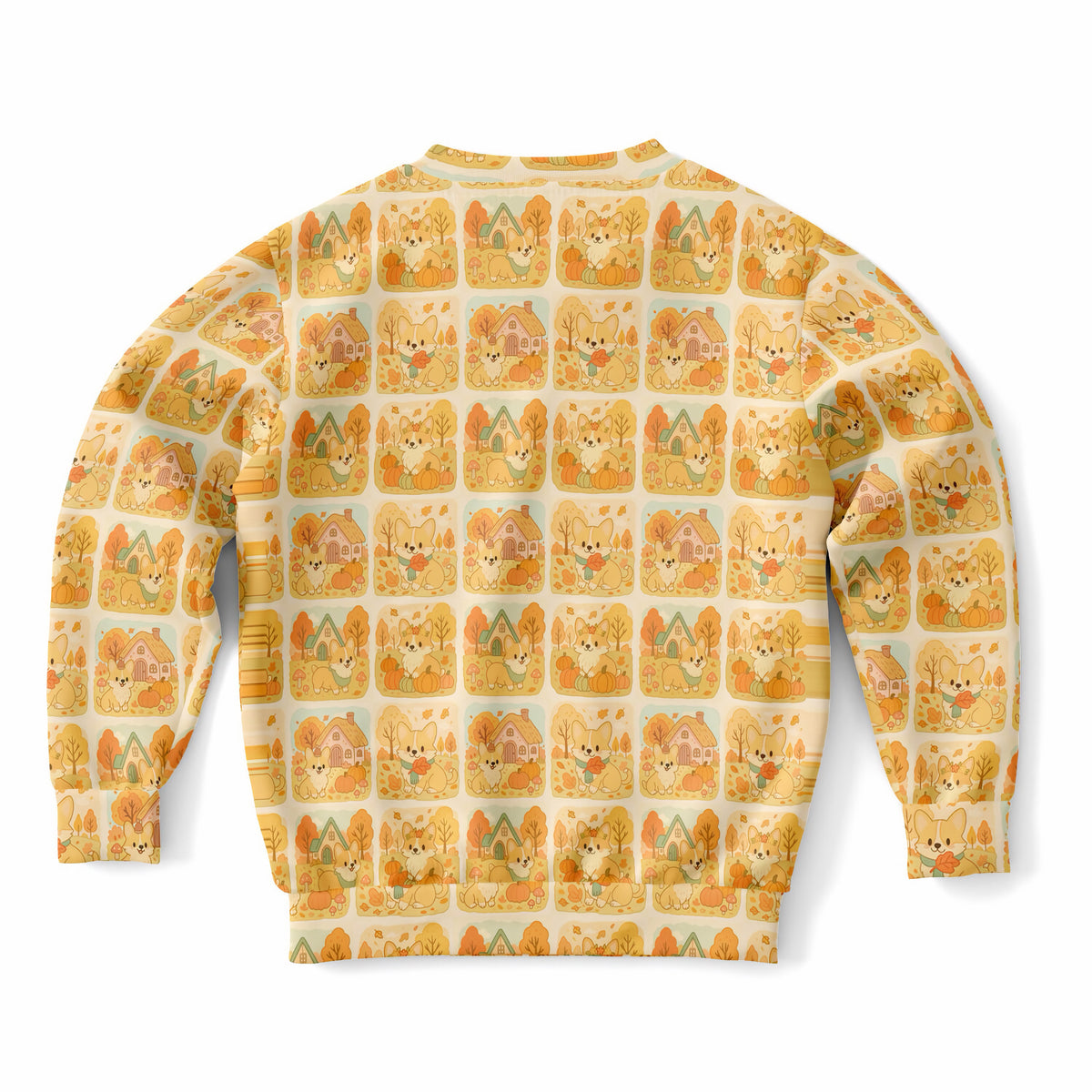 Kids Autumn Corgi Dog Sweatshirt – Ultra Soft & Stretchy, Cozy Fleece or Lightweight Sports Fabric Sweatshirt – Ultra Soft & Stretchy, Cozy Fleece or Lightweight Sports Fabric