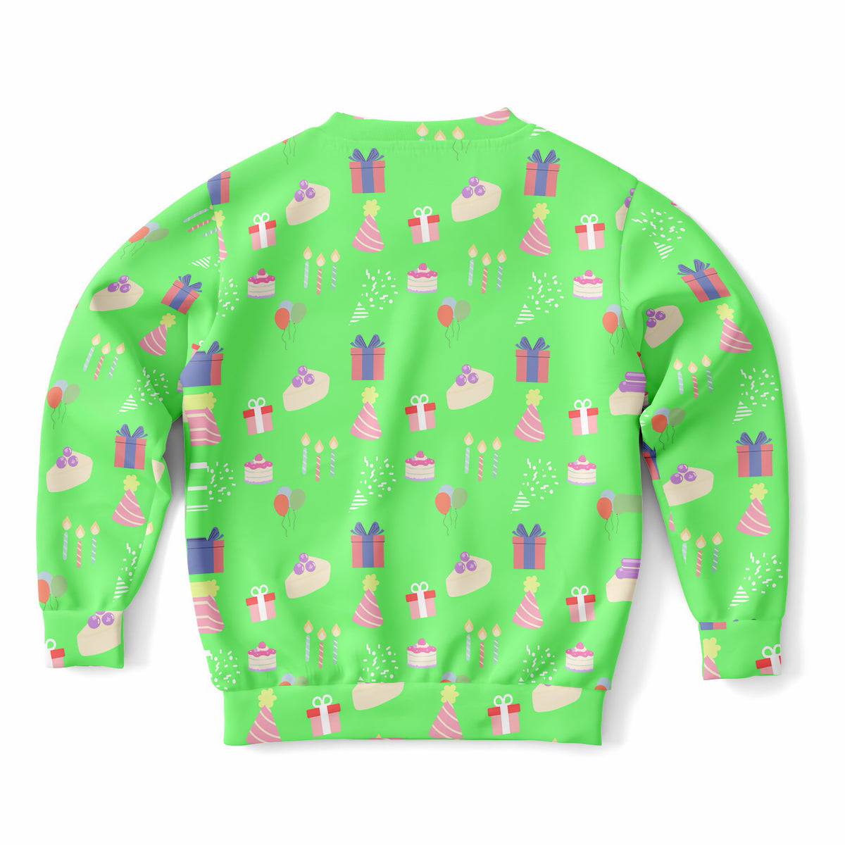 Kids Birthday Party Green Sweatshirt – Ultra Soft & Stretchy, Cozy Fleece or Lightweight Sports Fabric Sweatshirt – Ultra Soft & Stretchy, Cozy Fleece or Lightweight Sports Fabric