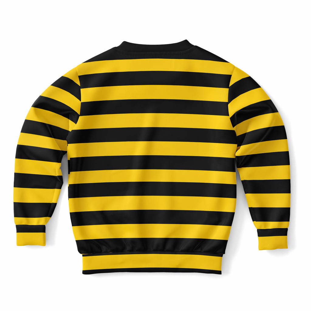 Kids Bee Stripe Sweatshirt – Ultra Soft & Stretchy, Cozy Fleece or Lightweight Sports Fabric Sweatshirt – Ultra Soft & Stretchy, Cozy Fleece or Lightweight Sports Fabric