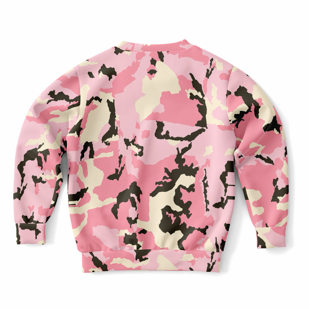 Girls Classic Pink Camouflage Sweatshirt – Ultra Soft & Stretchy, Cozy Fleece or Lightweight Sports Fabric Sweatshirt – Ultra Soft & Stretchy, Cozy Fleece or Lightweight Sports Fabric