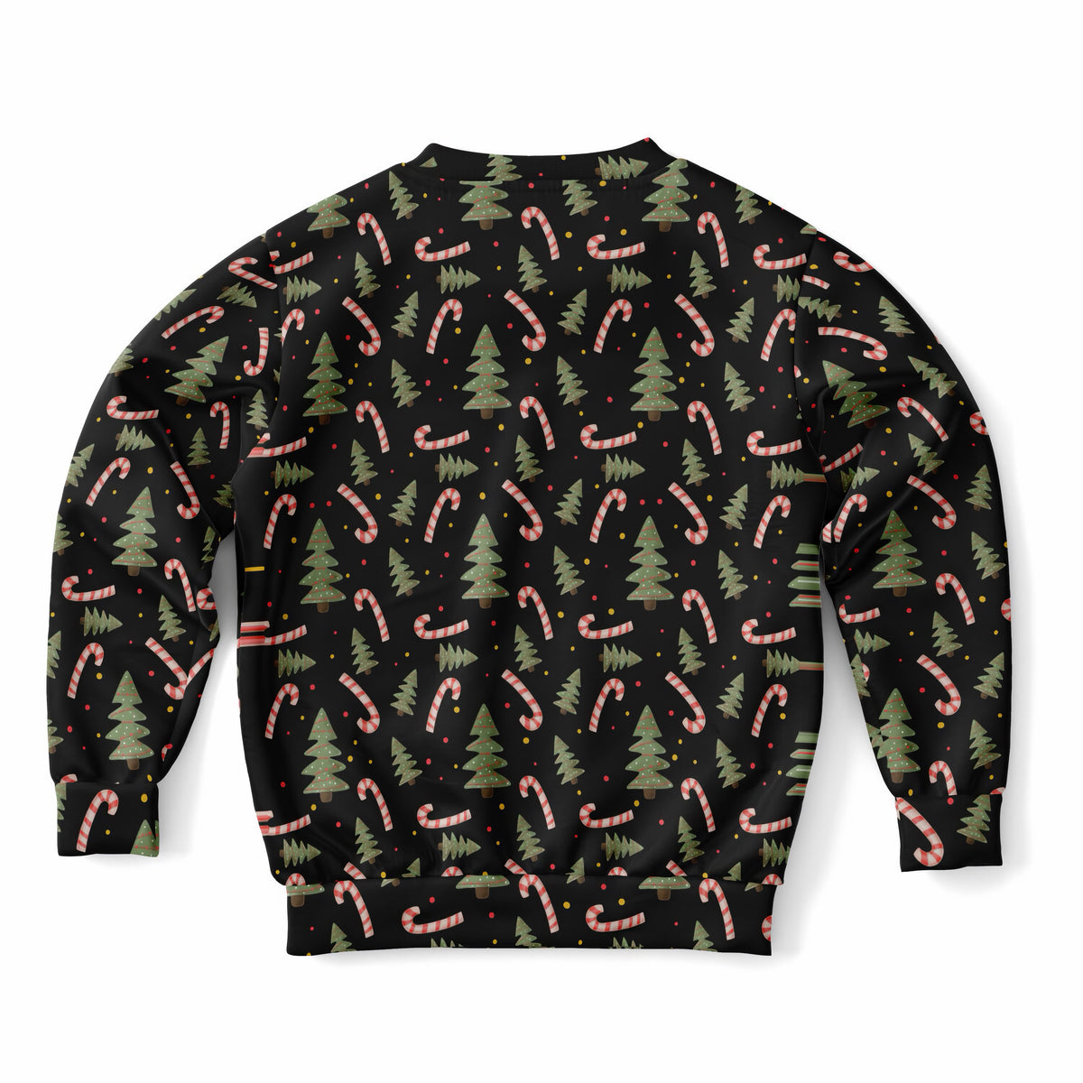 Kids Christmas Tree & Candy Cane Sweatshirt – Ultra Soft & Stretchy, Cozy Fleece or Lightweight Sports Fabric Sweatshirt – Ultra Soft & Stretchy, Cozy Fleece or Lightweight Sports Fabric