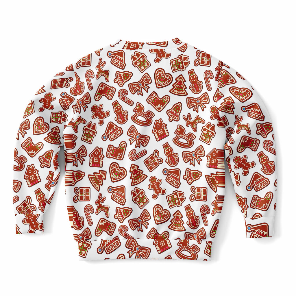 Kids Cute Holiday Cookies & Candy Canes Print Sweatshirt – Ultra Soft & Stretchy, Cozy Fleece or Lightweight Sports Fabric Sweatshirt – Ultra Soft & Stretchy, Cozy Fleece or Lightweight Sports Fabric