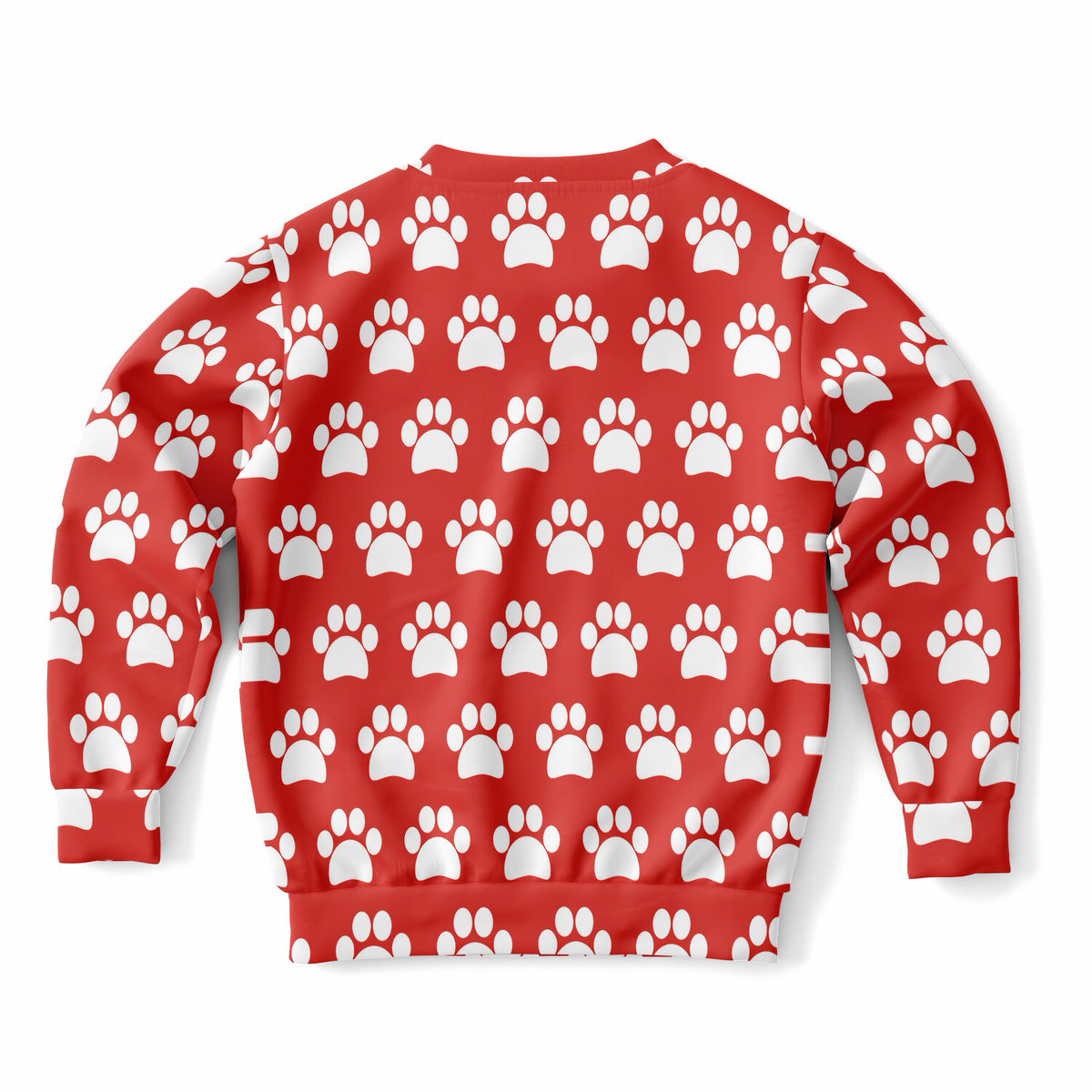 Kids Red Paw Print Sweatshirt – Ultra Soft & Stretchy, Cozy Fleece or Lightweight Sports Fabric Sweatshirt – Ultra Soft & Stretchy, Cozy Fleece or Lightweight Sports Fabric