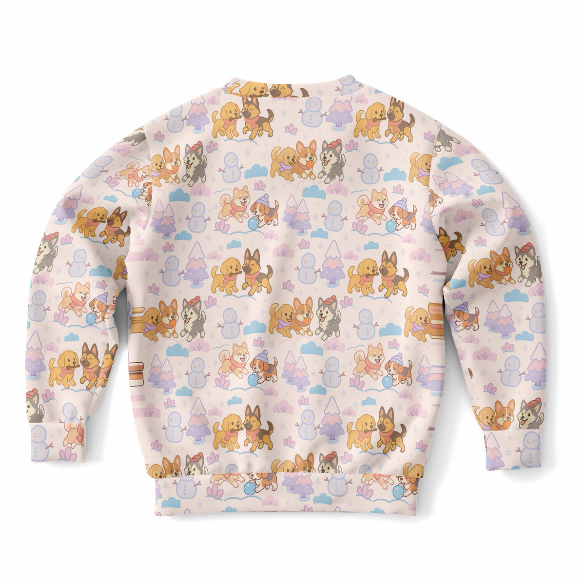 Kids Cute Winter Puppies Sweatshirt – Ultra Soft & Stretchy, Cozy Fleece or Lightweight Sports Fabric Sweatshirt – Ultra Soft & Stretchy, Cozy Fleece or Lightweight Sports Fabric