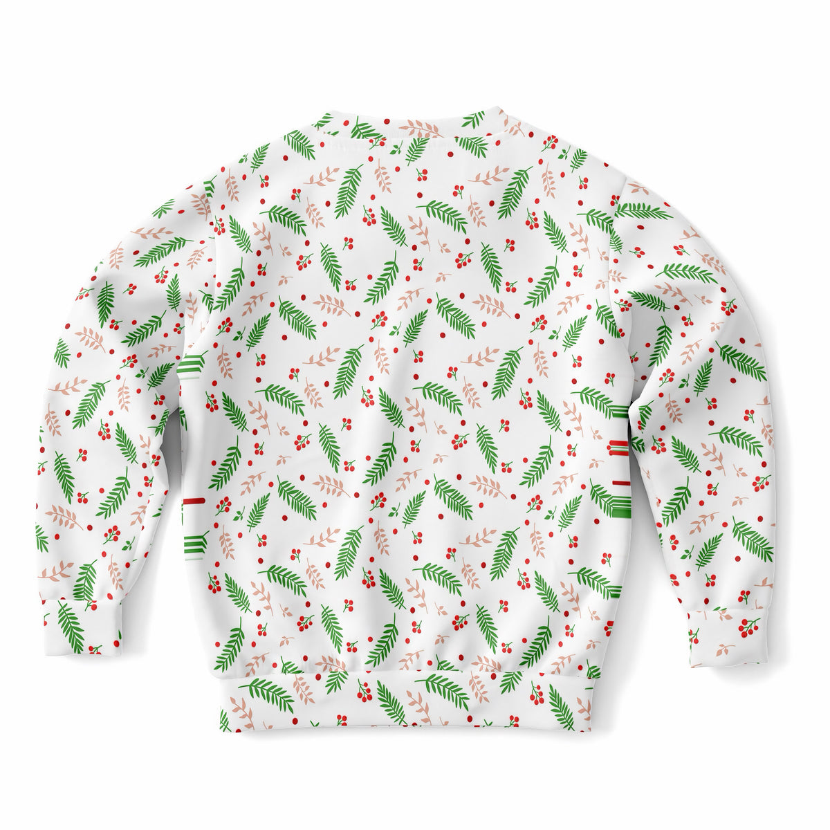 Kids Christmas Greenery and Red Berry Sweatshirt – Ultra Soft & Stretchy, Cozy Fleece or Lightweight Sports Fabric Sweatshirt – Ultra Soft & Stretchy, Cozy Fleece or Lightweight Sports Fabric