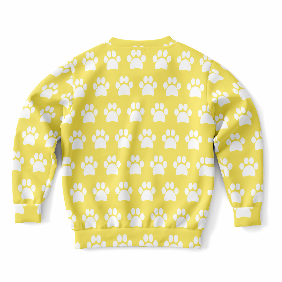 Kids Yellow Paw Print Sweatshirt – Ultra Soft & Stretchy, Cozy Fleece or Lightweight Sports Fabric Sweatshirt – Ultra Soft & Stretchy, Cozy Fleece or Lightweight Sports Fabric